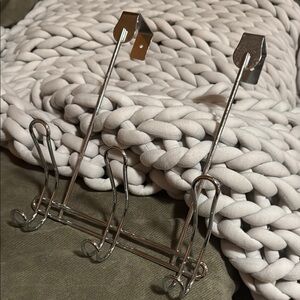 Silver Metal Over the Door Hook Rack